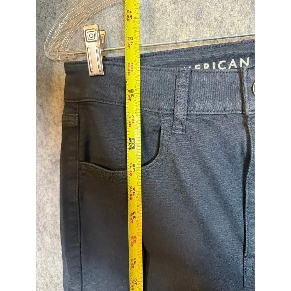 NEW American Eagle Womens Black Size 6 Regular Hi-Rise Jegging Stretch Skinny
